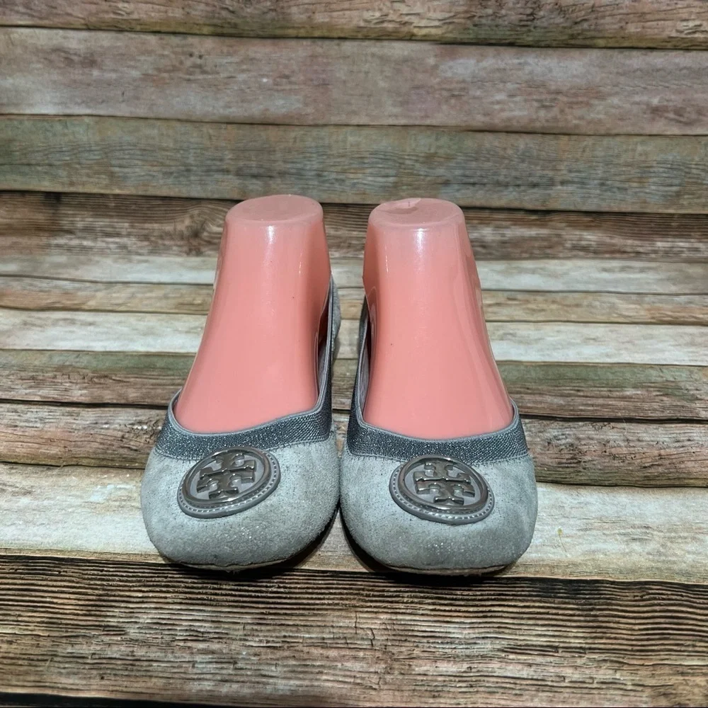 Tory Burch Silver Coraline Flats